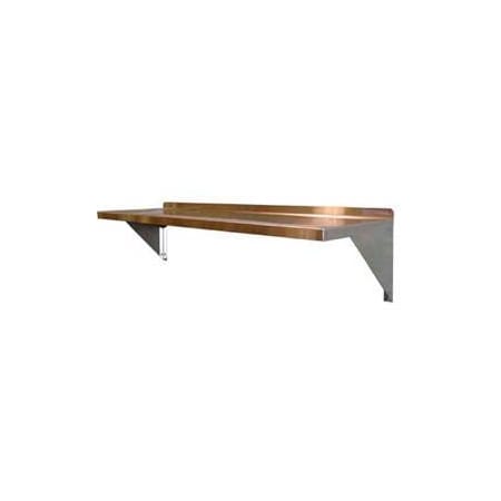 Prairie View Industries Prairie View WS1260, Wall Mount Shelf, 12"W x 12"H x 60"L, Aluminum WS1260